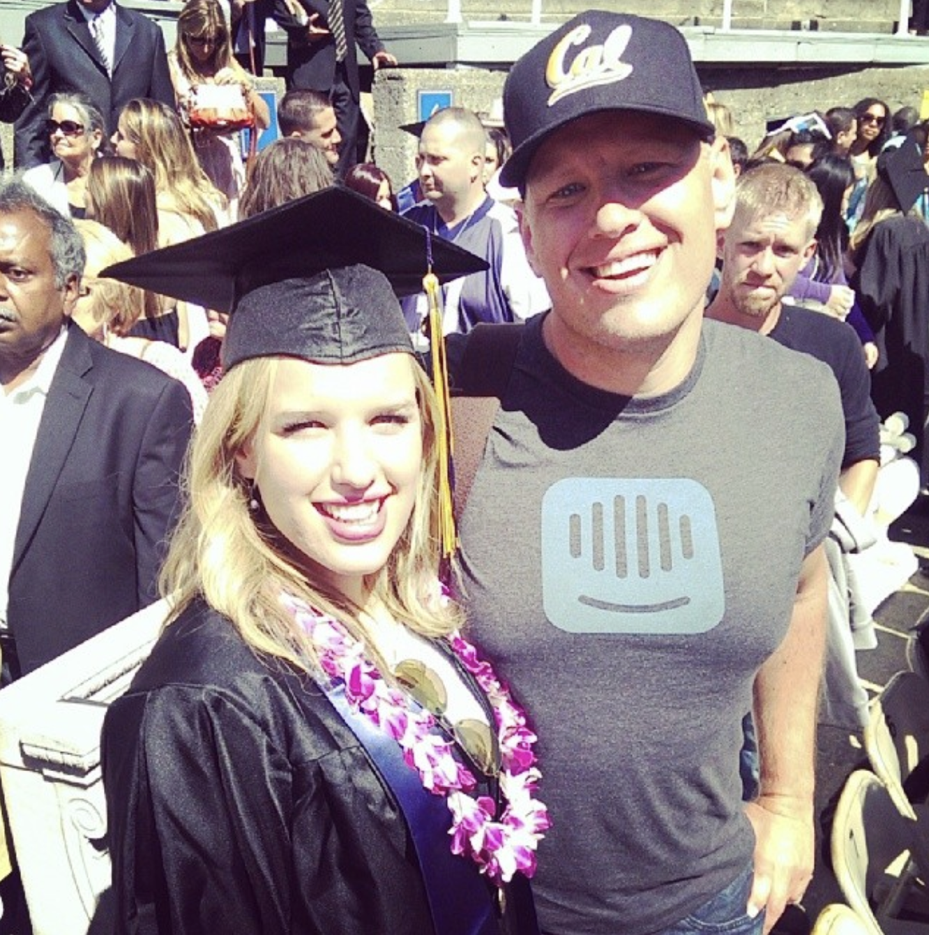 Adriel and Sierra at her UC Berkeley graduation, May 2014